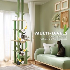 Lussuoso Tiragraffi Grande per Gatti in Legno Massello Moderno e Cuccia Interna per Animali Domestici con Giocattoli per Arrampicata - Product Image 5