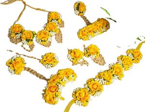 Conjunto de Brazaletes de Joyería de Cuarzo Hechos a Mano con Plástico de la Mejor Calidad, Estilo Punjabi, Cultura Nupcial, Brillante, Jasmine Gajra - Product Image 1