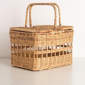 Meilleure vente paniers de pique-nique en rotin paniers en osier tressés à la main pour le camping en gros du fabricant vietnamien - Product Image 5