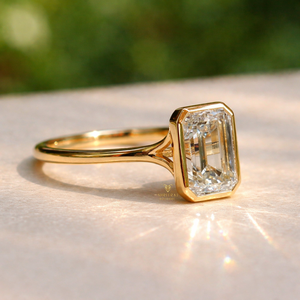 Anillo Solitario de Diamante Cultivado en Laboratorio con Corte Esmeralda, Certificado IGI, Oro de 14K y 18K, Multicolor, Varios Tamaños de Quilates, Anillos Elegantes de Lujo - Product Image 3