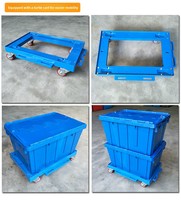 Panier de transport robuste pour équipement d'exploration minière, solution de stockage à haute capacité en plastique avec chariot