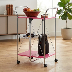 Best Sale EBay Wholesale Taiwan Home Storage Furniture Household DIY Easy Folding Kitchen <b>Serving</b> <b>Trolley</b> Cart - Product Image 1