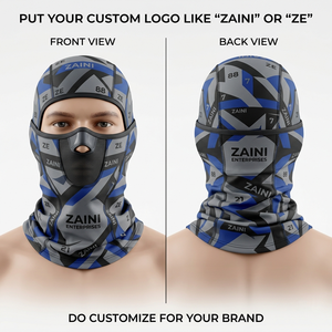 Pasamontañas de Seis Paneles Gris de Poliéster y Spandex de 250 GSM, Impresión por Sublimación, Bordado, Transferencia Térmica, Logotipo Personalizado - Product Image 2