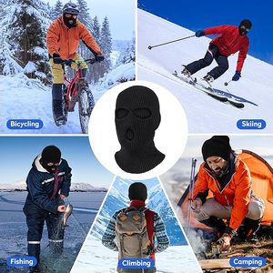 Balaclava Face Mask Full Cover Knit Winter Outdoor Unisex Adult 56-58CM Black With Multiple Colors Available - Product Image 3