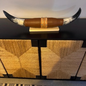 Mounted Steer Horn Set Eco-Friendly Handmade Rustic Modern Animal Love Polished Horns Bull Western Home Decoration <b>Easter</b> - Product Image 1
