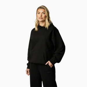 Conjunto de Sudadera con Capucha y Pantalones Cortos de Forro Polar para Invierno, Unisex, Casual, Antibacterial, Colores Personalizados, Manga Caída - Product Image 4