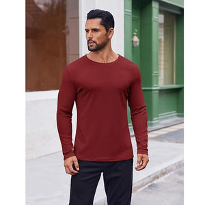 Vente en gros de vêtements de sport pour hommes : Joggers de sport et de course personnalisés, T-shirt à manches longues à col rond vierge au design spécial - Product Image 2