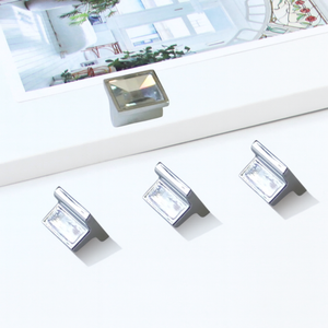 Tirador de cajón de aleación de zinc y acrílico OEM, moderno, cuadrado, de cristal, para muebles de cocina, baño, herrajes y decoración de tocadores. - Product Image 2
