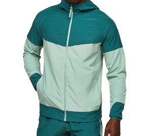 Veste coupe-vent en toile pour homme, anti-plis, couleurs contrastées, haute qualité, prix abordable, très demandée - Product Image 1