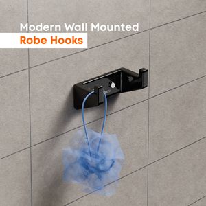 Round Glass <b>Toothbrush</b> Cup Wall Mount Metal <b>Holder</b> Heavy Duty Double Function Bathroom Storage Rack Hardware Silver - Product Image 2