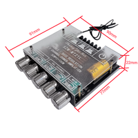 MT21 2.1 Saluran untuk Modul Amplifier Audio Rumah 50W+50W+100W DC12-24V Radio FM Antena Remote Control