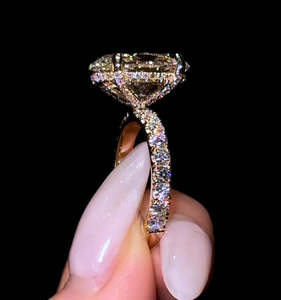 Hot Sale Real <b>Gold</b> S925 Silver Women Engagement Wedding <b>Rings</b> <b>Set</b> Oval Cut Diamond Engagement <b>Rings</b> Moissanite - Product Image 3