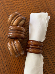 Anneau de serviette en bois d'acacia de forme ronde pour mariage - Product Image 2