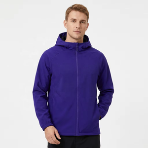Custom Men's Full <b>Zip</b> <b>Hooded</b> Spring Print Sports Jacket Lightweight Quick Dry Activewear Hoodie OEM ODM Manufacturer - Product Image 3