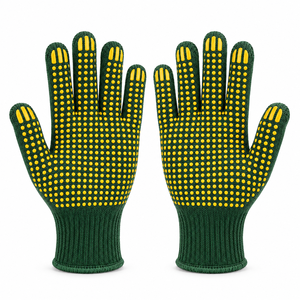 Durable <b>PVC</b> Dotted General Purpose Work <b>Gloves</b> Designed Strong Fabric Textured Dot Coating for Improved Grip Comfort Flexible - Product Image 6