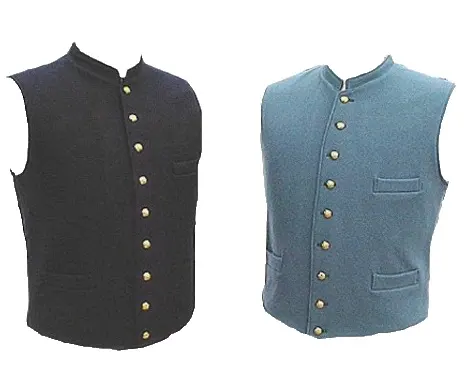 Custom 100% Wool High Quality Outdoor Wear Vest Durable 100%Wool Men's Civil War Waist Coats