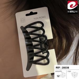 Fermaglio per capelli Yun Rong da 10 cm, forcina a spirale nera a maglia fine per acconciature da donna - Product Image 3
