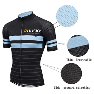 Jersey de Ciclismo Personalizado Azul de Manga Corta, Ecológico, 100% Poliéster, Unisex, Alta Elasticidad, Logotipo Frontal - Product Image 6