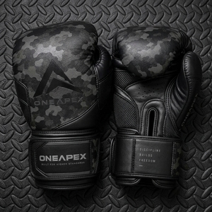 Guantes de Boxeo Negros con Camuflaje, Guantes Profesionales de Entrenamiento y Combate, Acolchados, con Logotipo Personalizado, OEM, Venta al Por Mayor - Product Image 3