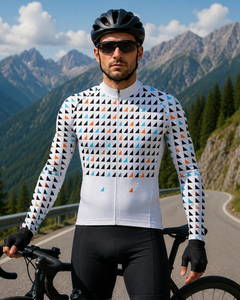 Maillot de ciclismo a rayas naranja y negro, transpirable, sublimado, para bicicleta de carretera, manga corta para hombre. - Product Image 3