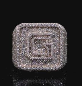 Premium 925 Sterling Silver Brilliant Cut Bezel Set Hip Hop Moissanite <b>Ring</b> Fine Luxury <b>Promise</b> Engagement Jewelry <b>for</b> Women <b>Men</b> - Product Image 3