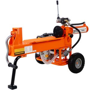 Portable 20 Ton <b>Auto</b> Return Ram <b>System</b> Gear Pump 7HP <b>Engine</b> Horizontal Full Beam Steel Wedge Firewood Splitter Log Stoves - Product Image 4