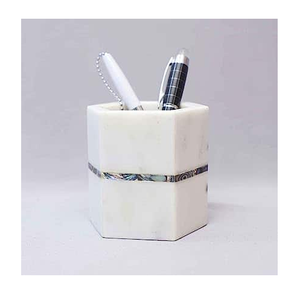 Support à crayons et stylos en marbre, plateau rond, décoration unique, luxe moderne, vente en gros, porte-stylos en marbre - Product Image 5