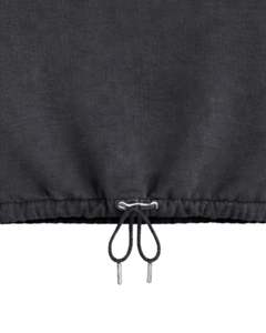 Sudadera Corta Negra Personalizada para Mujer con Cierre de Cremallera, Estilo Casual, con Cordón Ajustable en el Bajo, de Felpa Suave, Algodón y Poliéster, para Invierno - Product Image 5