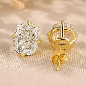 Pendientes de Diamantes de Moissanita de Lujo, Plata de Ley 925, Joyería de Boda para Mujer, Disponibles a Precio de Mayoreo - Product Image 2