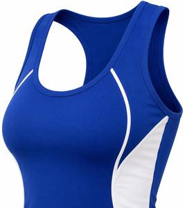 Women Plus Size 2-Piece Yoga Set Scoop Neck Racerback <b>Crop</b> <b>Top</b> High Waist Shorts Contrast Binding Seamless Spandex Quick Dry - Product Image 3
