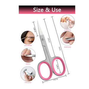 Nail <b>Scissors</b> Curved Eyebrow <b>Scissors</b> for Nail, Cuticle, Eyelashes, Nose Hair, Mustache and <b>Beard</b> - Manicure and Pedicure - Product Image 2