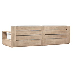 Sofá de Patio de Madera de Teca Sólida de Alta Gama, Sofá Moderno para Exteriores, Resistente a la Intemperie, Cómodo, Muebles para Jardín y Resort - Product Image 4