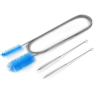 2 Pezzi Spazzole per Pulizia in Acciaio Inossidabile da 8 Pollici, Flessibili, Lunghe, per Scarichi, con Doppio Nylon Elastico, per Tubi e Condotti, Lunghezza 67 Pollici, Diametro 8 Pollici - Product Image 1