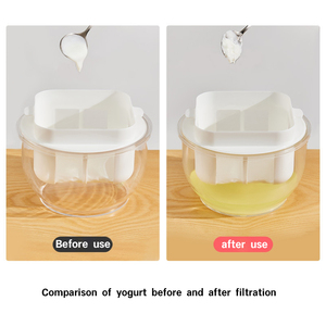 Máquina para Hacer Yogur Griego Transparente de Calidad Profesional - Pistón con Resorte Extraíble y Diseño Dividido para una Separación Cremosa del Suero - Product Image 4