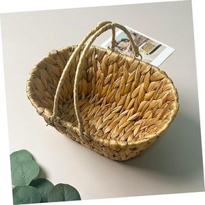 Wholesale Rattan Storage <b>Basket</b> with Handle Woven Organizer for Vegetable <b>Egg</b> Fruit Picnic Home Storage <b>Basket</b> OEM ODM Hot Sale - Product Image 3