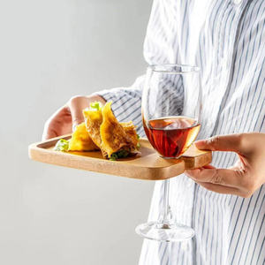 Bandeja de Madera con Acabado de Aceite, Estilo Moderno y Minimalista, Portavasos Individual Portátil, Estante de Almacenamiento para Cocina, Desayuno, Comida para Bebés - Product Image 3