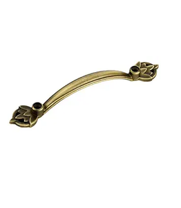 Tirador de latón antiguo con tornillo frontal para puertas, ventanas y cajones, herraje duradero de latón macizo para muebles. - Product Image 1