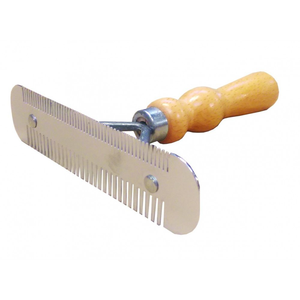 หวีแปรงขนสัตว์สองด้านพร้อมด้ามไม้ ใช้ซ้ำได้ สำหรับดูแลม้าและปศุสัตว์ - Product Image 2