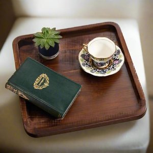 Wooden Rectangle Serving Tray With Handle Rustic Decorative Trays Handcrafted Wood Surface Serving Trays By TIMELESS CRAFT - Product Image 3