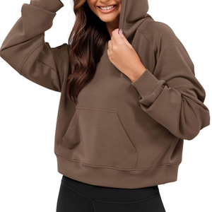 Sweat-shirt classique pour femme, style décontracté, avec capuche à cordon confortable et poche kangourou pratique. - Product Image 3