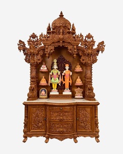 Buy Handicraft Temple with Teak Wood Finish Custom Handicraft Wooden Temple Manufacturer Exporter & Wholesale Supplier For USA - Product Image 2