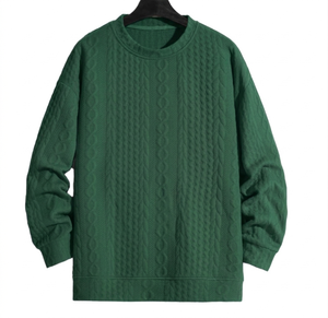 Women Streetwear Turtleneck 100% Cotton Solid Pattern Full Sleeve Embroidered Drop-shoulder Sweatshirt OEM Service - Product Image 6