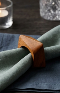 Anneau de serviette en bois moderne, design ajouré, largeur 5 cm, décoration de table durable, utilisation pour mariage - Product Image 4