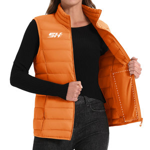 Gilet matelassé pour femme personnalisable, 100 % polyester, avec poches intérieures et latérales, sans manches, prix bas - Product Image 5