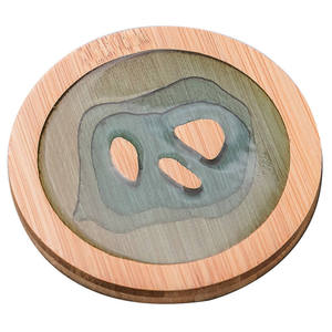 Posavasos Cuadrados de Madera de Olivo con Borde de Resina Epoxi - Product Image 1