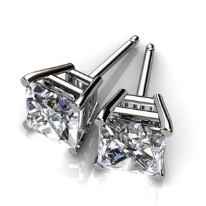 Boucles d'oreilles de luxe pour femme en or massif 14 carats, certifiées IGI, avec diamant de laboratoire de 1 à 2 carats, serties de 4 griffes et fermoir poussoir (couleur D-F, pureté VS1-VS2) - Product Image 4
