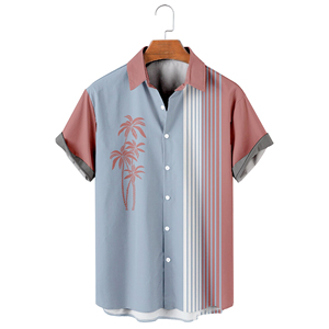 เสื้อฮาวายผู้ชาย OEM ทนทาน ผลิตจากโพลีเอสเตอร์/คอตตอน ระบายอากาศได้ดี แห้งเร็ว เหมาะสำหรับฤดูร้อน แขนสั้น สไตล์ลำลอง ผลิตโดยโรงงาน OEM รับผลิตตามแบบ - Product Image 4