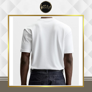 T-shirt pour homme de qualité supérieure, 100% coton, couleur blanche, col rond, prix de marché réduit - Product Image 4