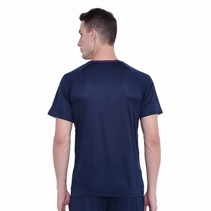 Men's <b>Raglan</b> Sleeve T-Shirt O-Neck Color Blocked Knitted Quick Dry Regular Fit Solid Purple Navy Short Sleeve Casual Sport <b>Top</b> - Product Image 2