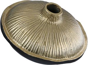 Jarrón de Mesa Contemporáneo Modern Muse de Bronce con Base Negra, Soporte Decorativo para Plantas Hecho a Mano - Product Image 3